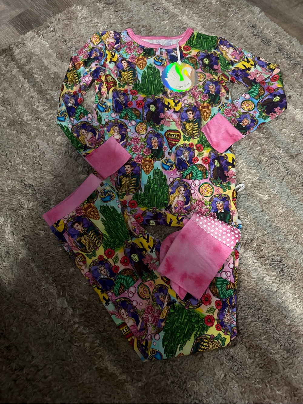 7/8 Sugar Swan Wicked 2 Piece Bamboo Pajama *New with Tags*